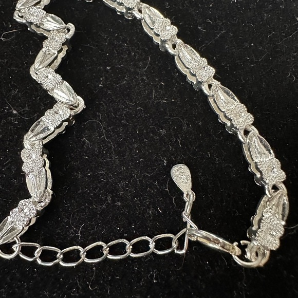 Sterling Silver Flower and Leaf Bracelet - Picture 2 of 6